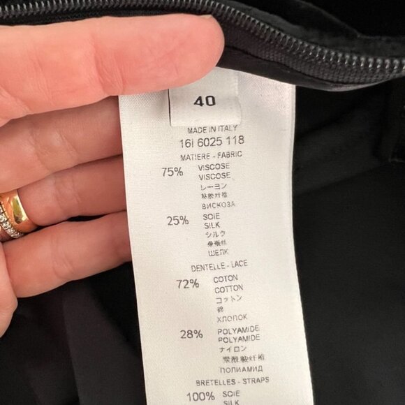 Givenchy black velour lace tank top size 40 - Picture 7 of 8